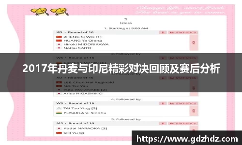 2017年丹麦与印尼精彩对决回顾及赛后分析